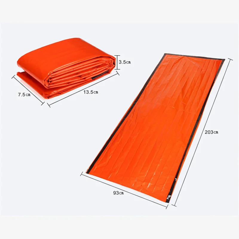 Портативный аварийный спальный мешок тепловой для выживания оказания первой