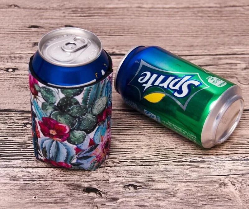 Can Cooler In Multicolor Cactus Neoprene Bottle Cover Floral Beer Holder DOM109551 |