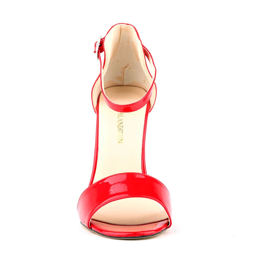 Женская обувь желтого цвета Лакированная кожа сандалии 2021 модные женские туфли