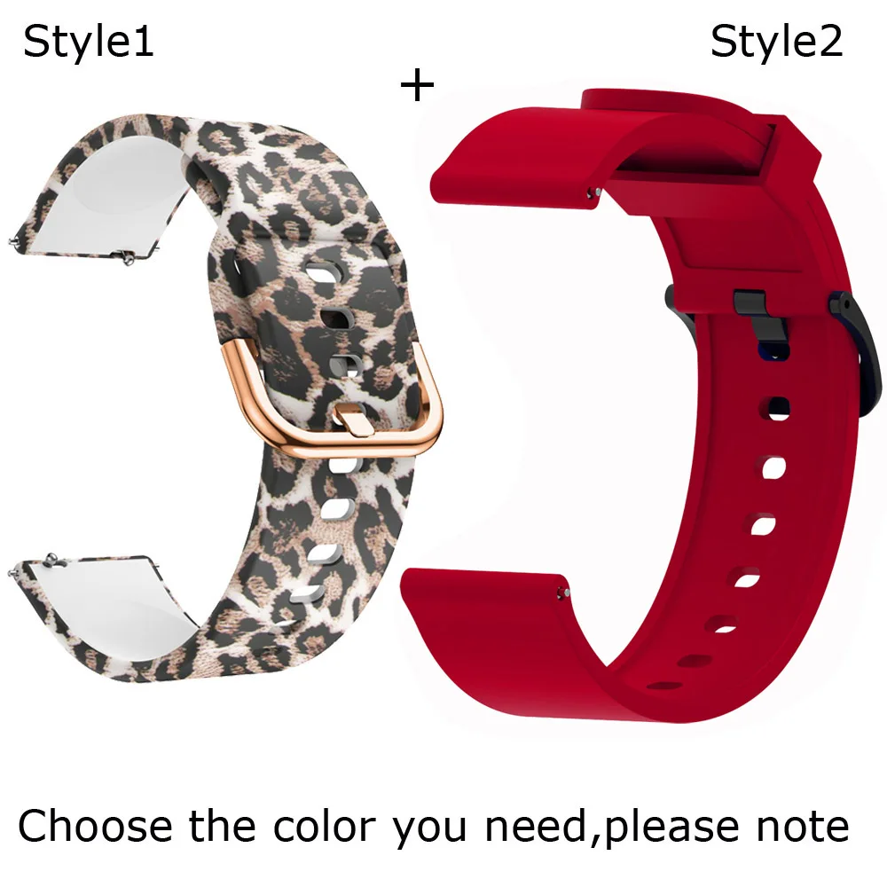 Color 1-Red Для Xiaomi Amazfit GTS браслет Amazfit Bip ремешок для часов Amazfit GTR 42 мм силиконовый ремешок 2 шт - Цвет: Color 1-Red