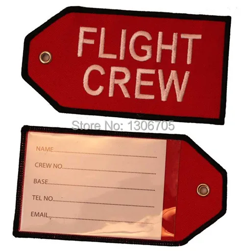 Вышитая бирка для багажа|flight crew luggage|flight crewcrew bag tag |