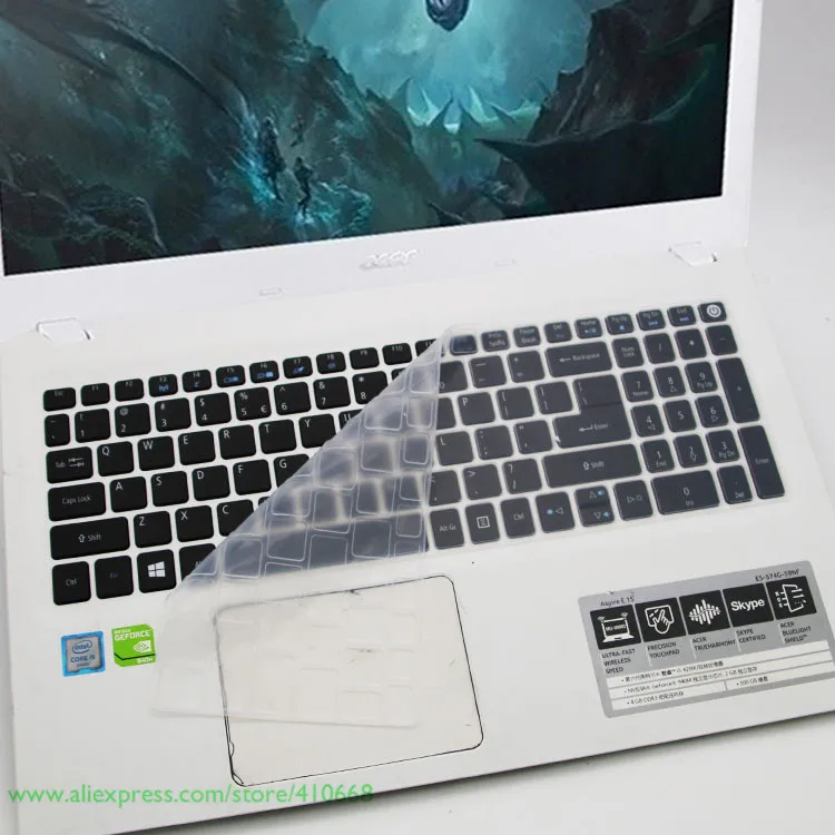 15,6 дюйма Клавиатура силиконовый чехол для acer Aspire 7 A715-72G a715-71g A715 72G 71 г A315-21/31/32/51/53 A515 A615 A717