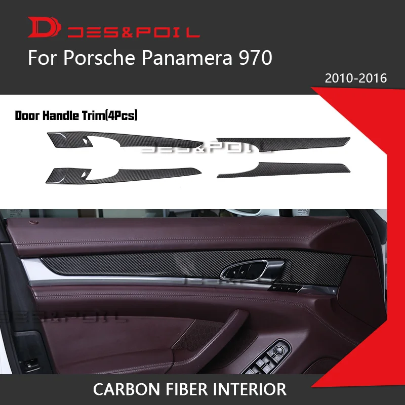 100% Real Carbon Fiber Interior For Porsche Panamera Dashboard Trim Door Handle Armrest Cover 970 Car Styling With 3M Tape | Автомобили и