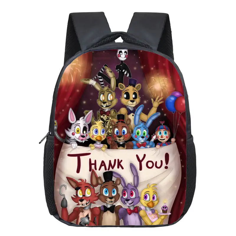 12 дюймов детские рюкзаки с принтом Фредди аниме Fnaf, школьные сумки для мальчиков и девочек, детская сумка для книг, повседневный мини-рюкзак - Цвет: 12FLD26