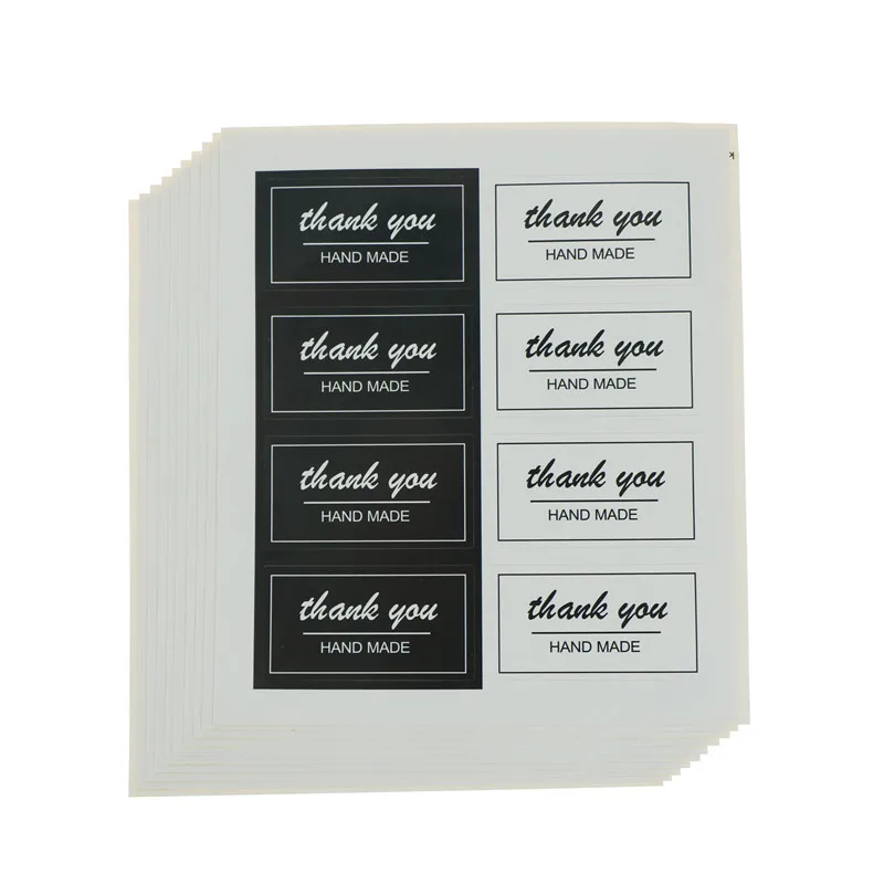 80 шт./компл. Сделай своими руками черно белые Спасибо наклейки этикетки для