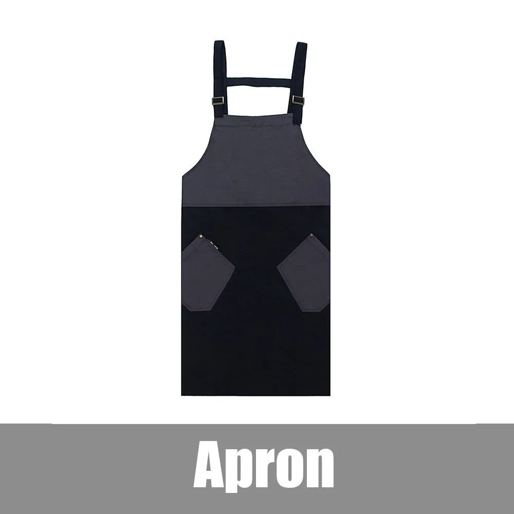 Apron 2 Высокое качество Женщины Мужчины Холтер шеи регулируемые ремешки карманы кухня готовка анти-грязный Кафе Магазин барбекю Парикмахерская работа фартук - Цвет: Apron 2