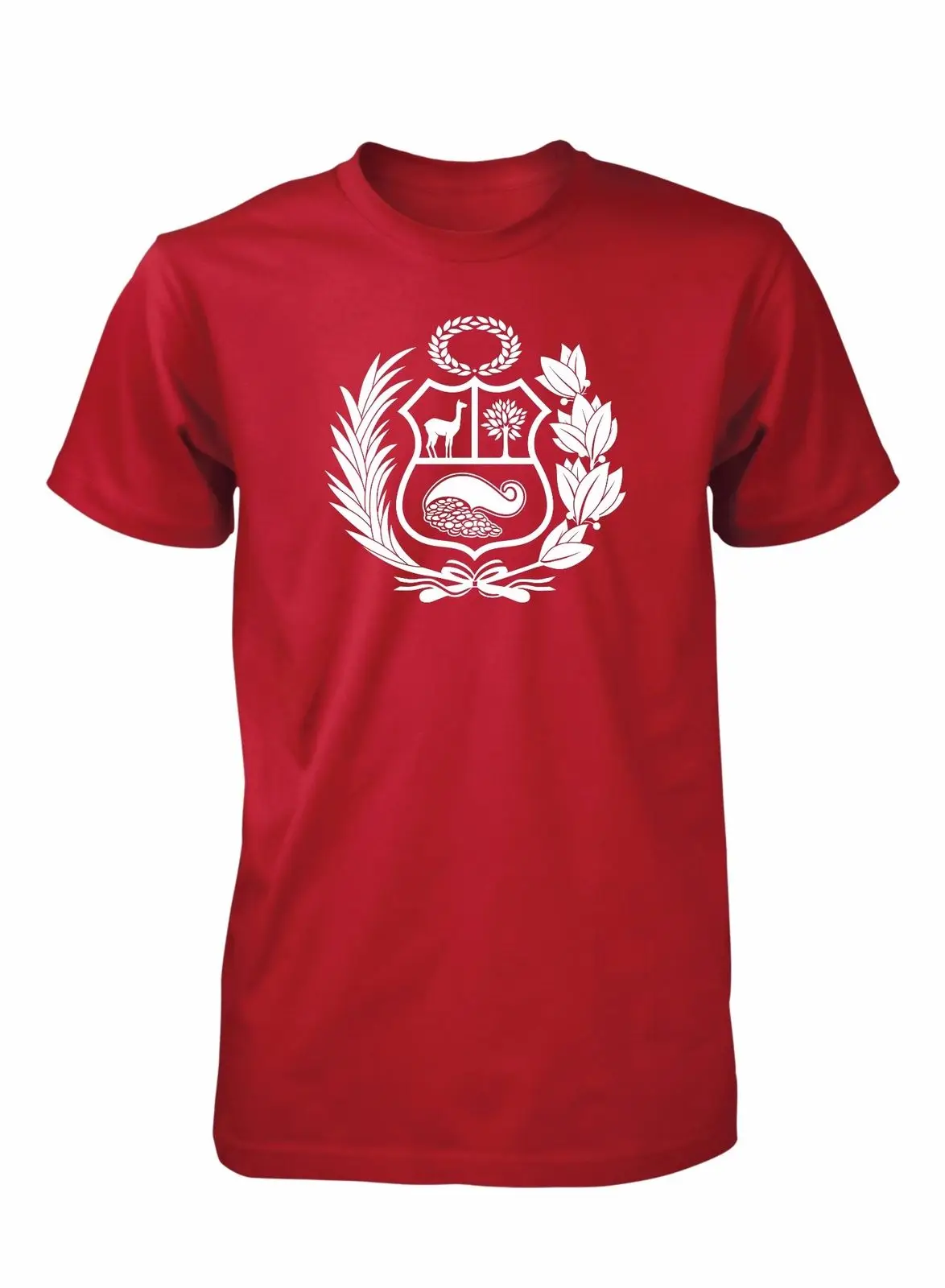 

Hot Sale Summer Peru Escudo Coat of Arms Peruvian T-Shirt for Men Tee Shirt