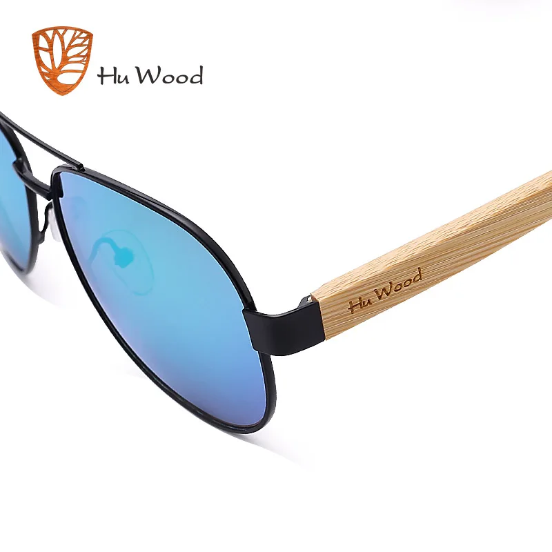 HU WOOD Pilot Солнцезащитные очки женские брендовые дизайнерские модные солнцезащитные очки классический дизайн для женщин и мужчин Feminin oculos винтажные очки GR8020