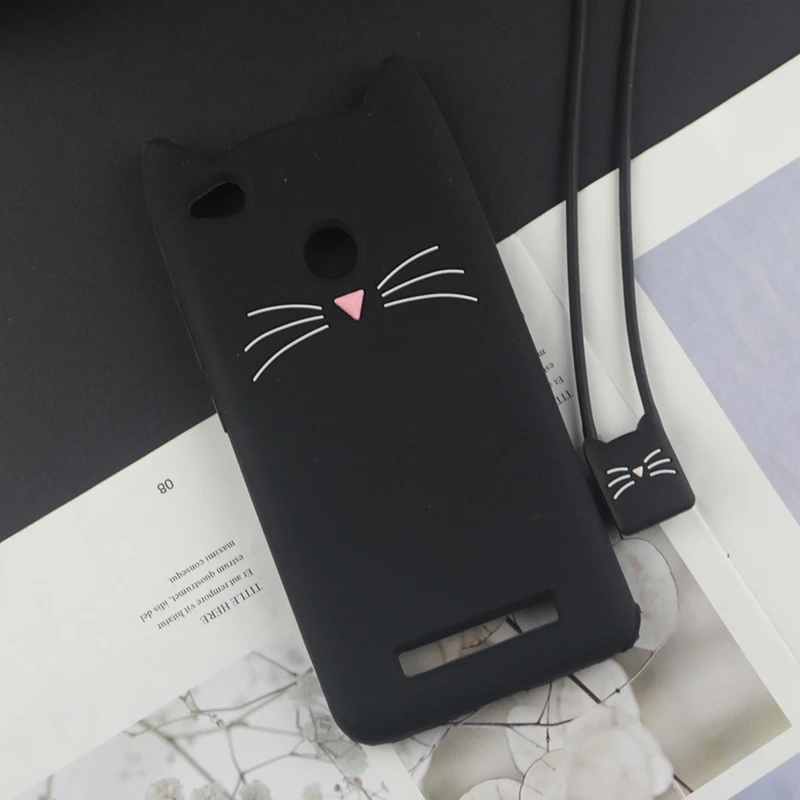 Милый силиконовый чехол с 3D рисунком для Xiaomi Redmi 3S 3 Pro чехол s Япония блестящая борода кошка кошечка с милыми ушками чехол для телефона
