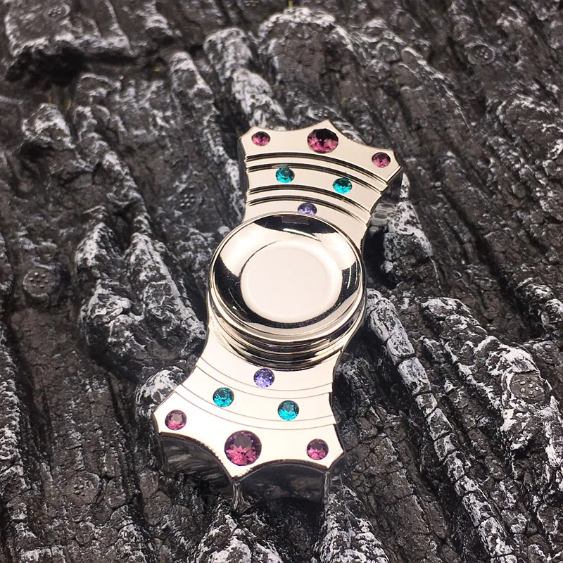 Высокое Качество Белый/Золото Бриллиант Spinner Непоседа Игрушки Металла EDC Ерзает