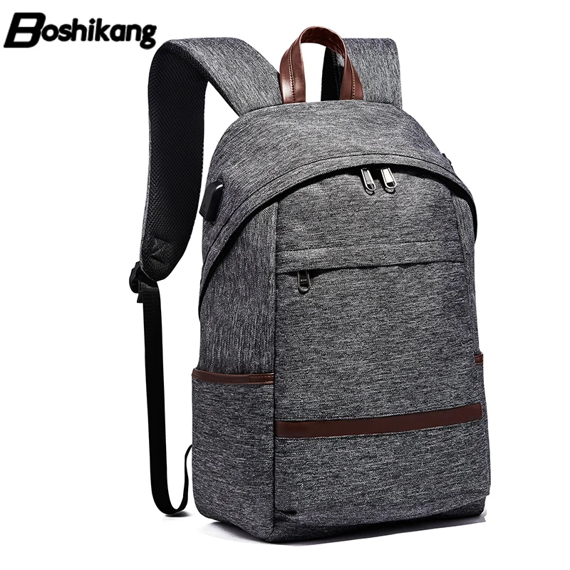 Мужской рюкзак Boshikang с защитой от воровства, USB, 15,6 дюймов, рюкзак для ноутбука для мужчин, модный Школьный рюкзак, сумка для мальчиков и девочек, мужская дорожная сумка