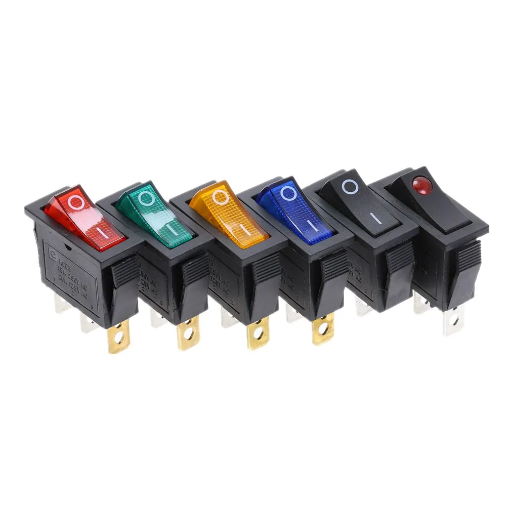 KCD3 220 В ВКЛ./ВЫКЛ. Кулисный переключатель spst однополюсный одиночный бросок 2