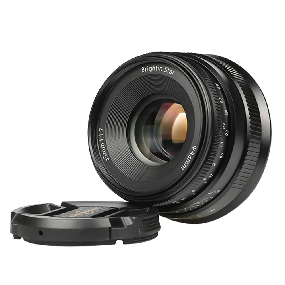 Объектив Cadiso 35 1 7 мм F1.7 с большой диафрагмой и ручной фокусировкой для камеры Canon