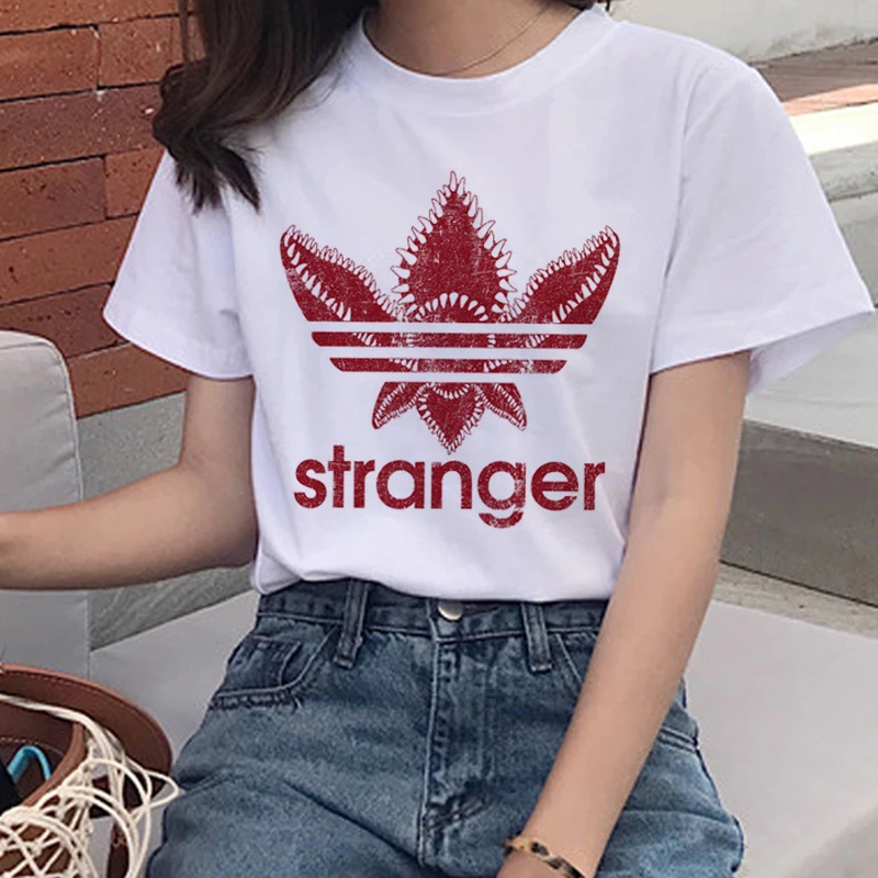5686 Странные Вещи Eleven Harajuku футболка женская перевернутая вверх дном забавная футболка 90s Графический гранж Футболка Мода Ullzang Топ тройник женский - Цвет: 5686