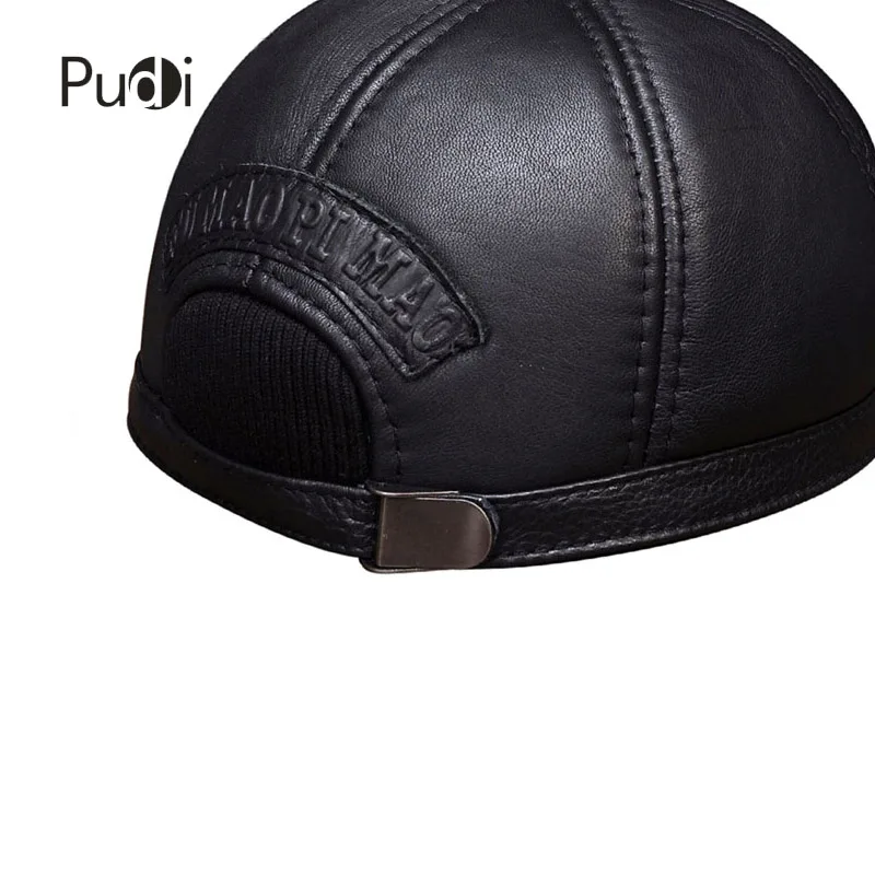 Men's Genuine Leather Baseball Cap, Newsboy, Beret, Cabbie Hat with Fur Lining by HatS image 4