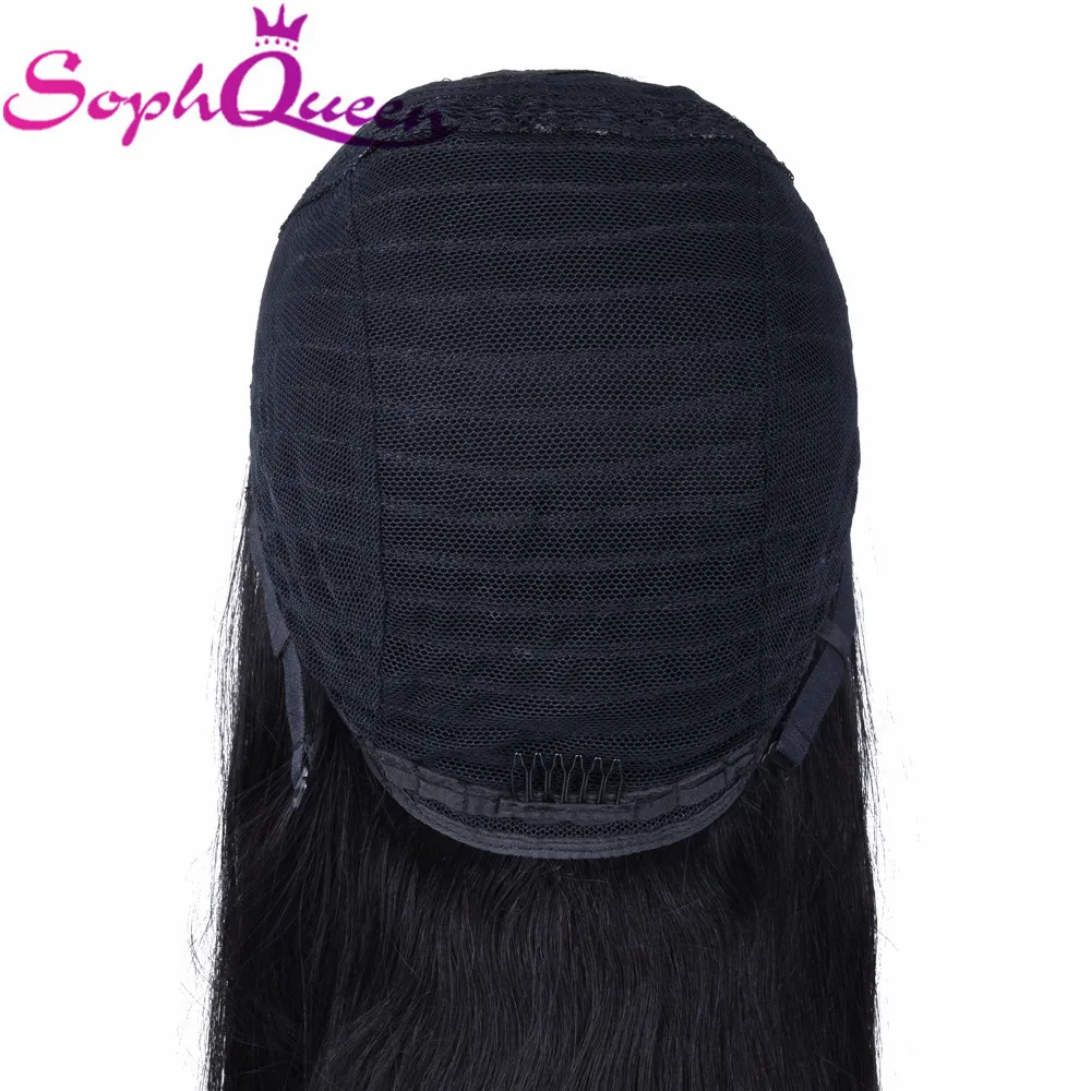 Soph queen прямые 2*6 кружевной части парик их натуральных волос парики для черных женщин перуанские прямые волосы человеческие волосы парики кружева часть парик