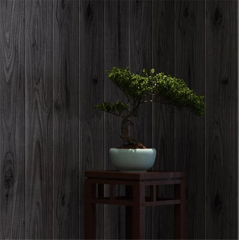 Винтажные обои wellyu в китайском стиле ретро с текстурой древесины кофейни