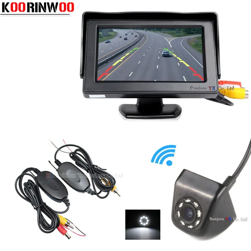 Koorinwoo Универсальный Беспроводной CCD HD парковка Системы монитор видео камера