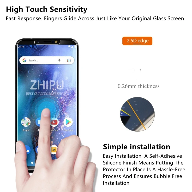 Закаленное стекло для BLU Vivo Go защитное 2.5D 9H Премиум защитная пленка|Защитные