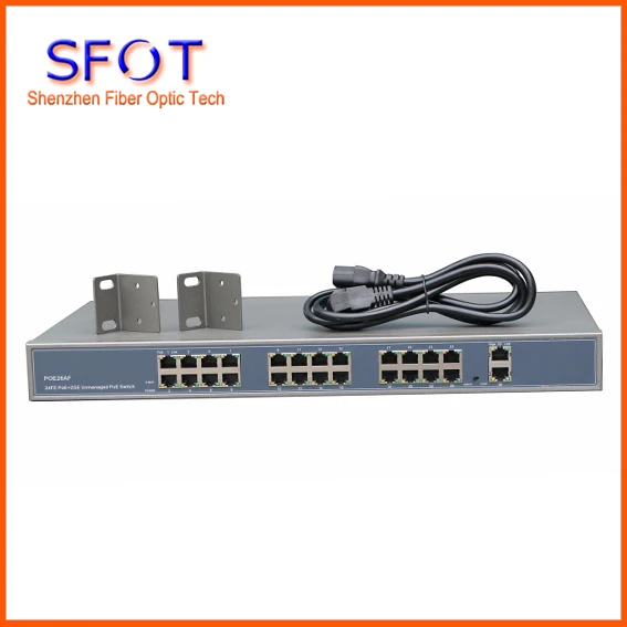 

Реверсивный коммутатор POE, 2 порта SFP + 24 порта FE Rj45, оперативный коммутатор PD