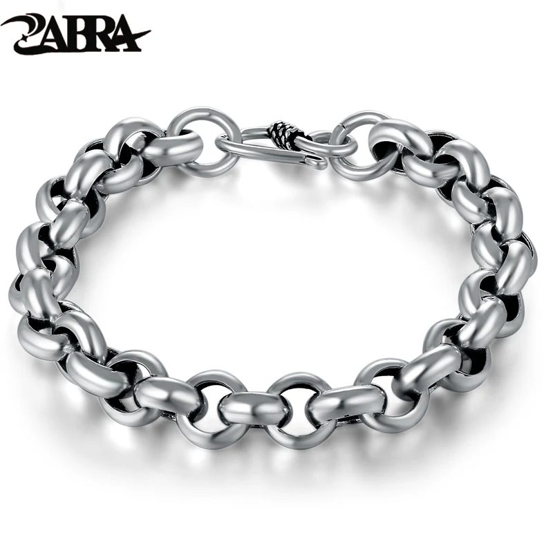 ZABRA, 925 пробы, серебряный, создан мужской браслет, браслеты, властные, тайские, винтажные, байкерские, мужские, модные украшения с Шармами