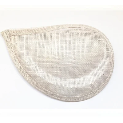 1 шт. 6," x 4,5" КАПЛЕВИДНАЯ шляпа Sinamay Вуалетка основа Millinery Ремесло Материал B064 - Цвет: White