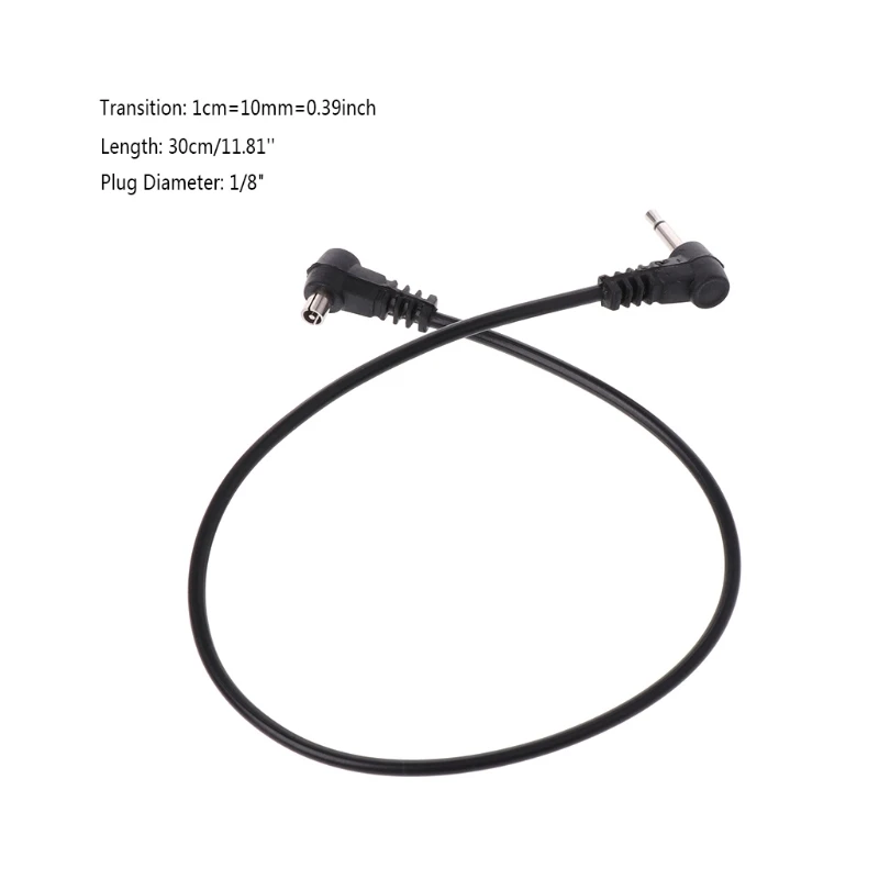 OOTDTY PC кабели синхронизации 30 см 12 ''2,5 мм 1/8" шнур разъем для мужской вспышки спусковой механизм для камеры