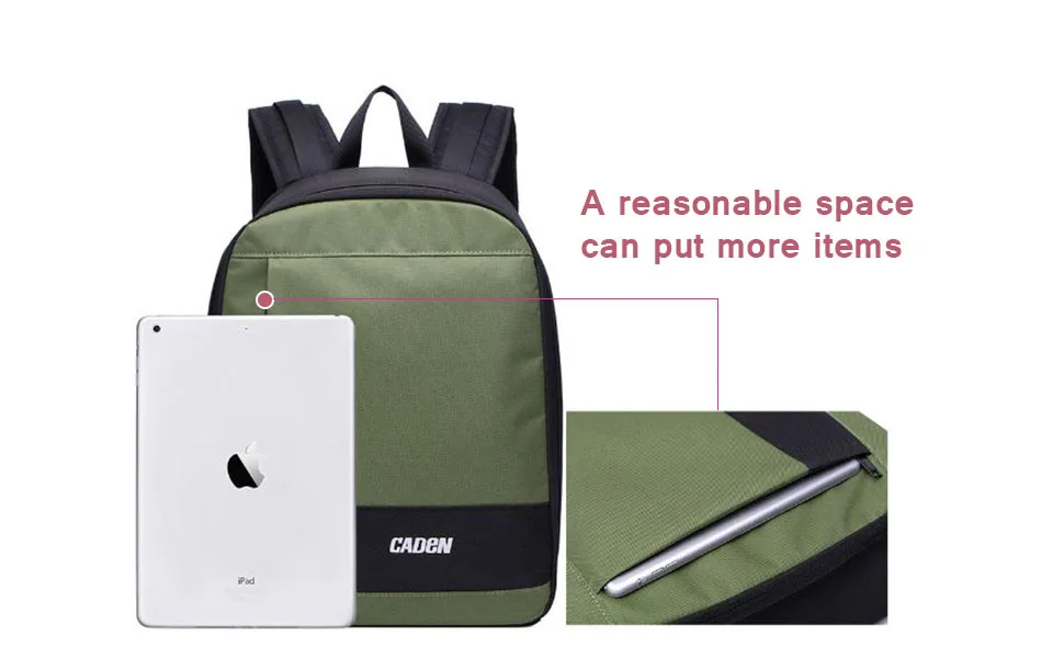 Специальная цена CADeN D6 DSLR цифровая камера сумка Открытый легкий прочный Оксфорд водонепроницаемый фотографии рюкзак/w дождевик