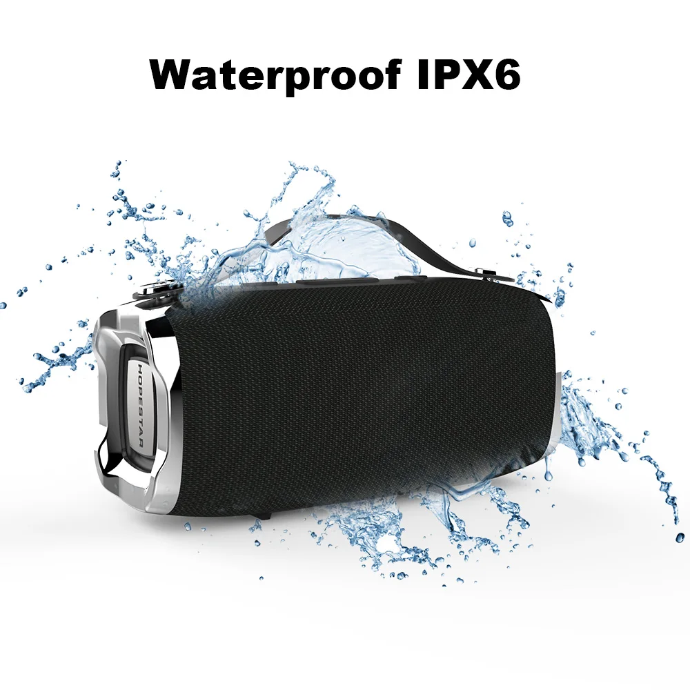 BesMoonsee портативная уличная колонка с bluetooth IPX6 водонепроницаемая супербасами