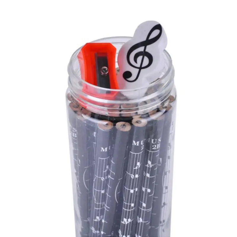 36pcs Musical Note Pencil 2B Standard Round Pencils Piano Notes Writing Drawing Tool Stationery School Student Gift
