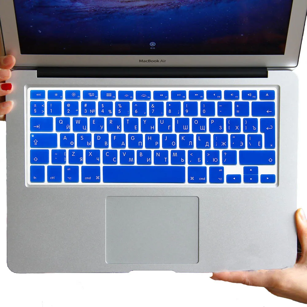 Redlai силикон EU/UK русская градиент/однотонная цветная клавиатура чехол для Macbook Air 13 дюймов A1466 Pro retina 13 1" покрытие для клавиатуры