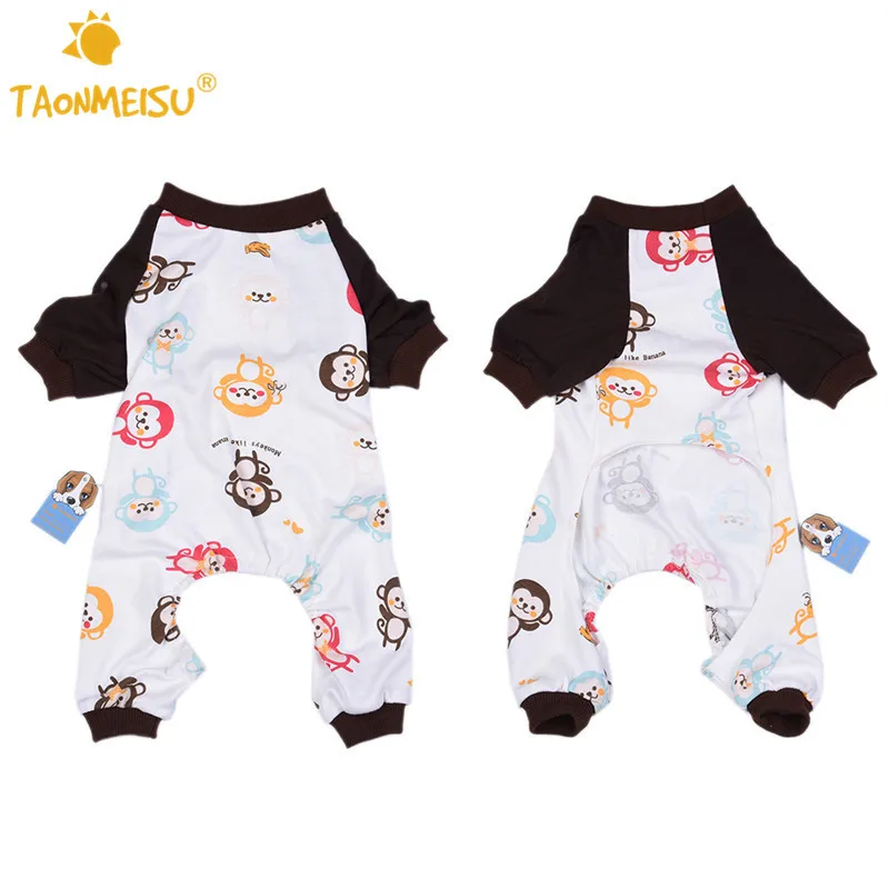 Милая пижама с принтом обезьяны собаки мягкие теплые уютные Комбинезоны для сна