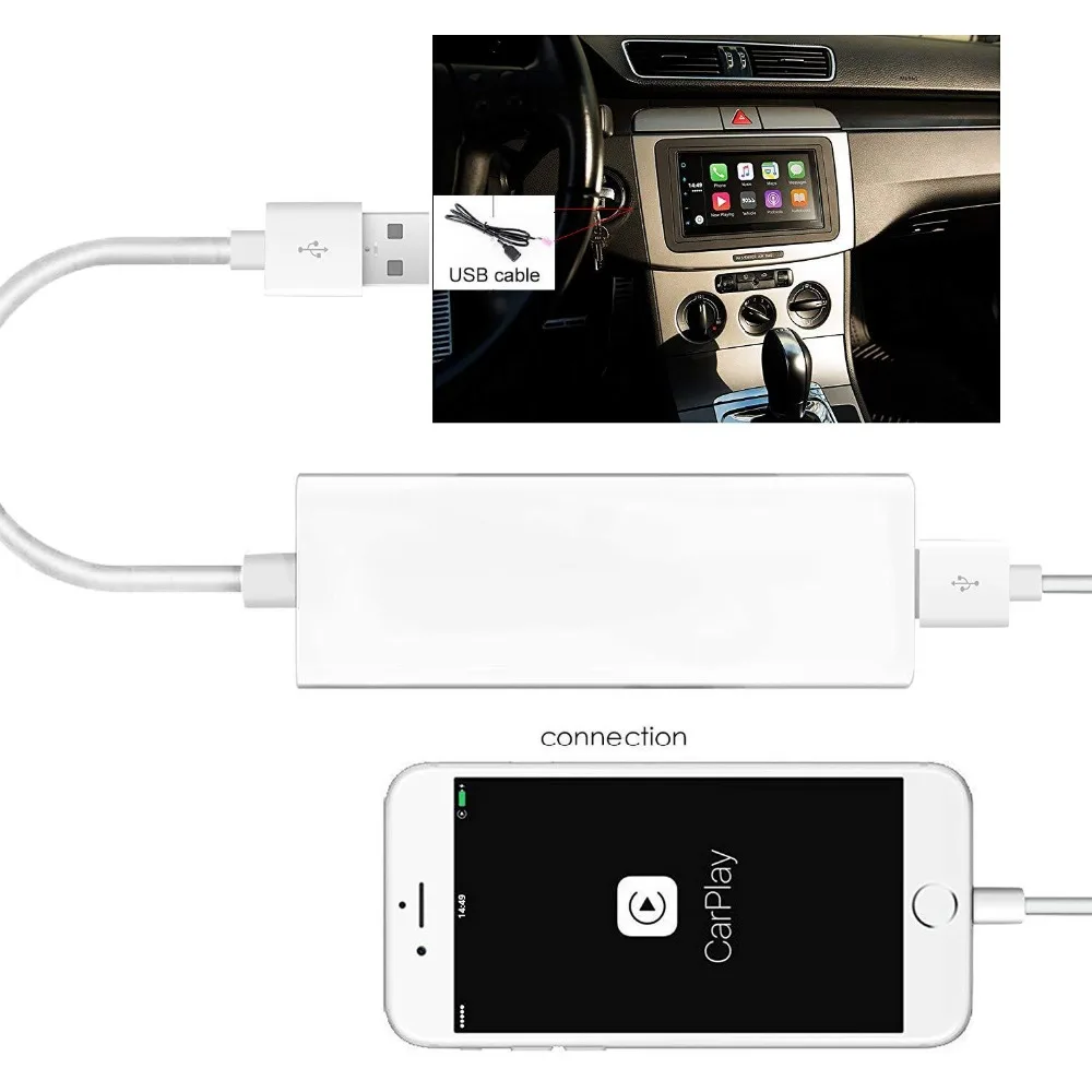 Аудио USB Smart Link Apple Внешний порт Carplay для Android навигации Mini Stick плеер с Авто compatib