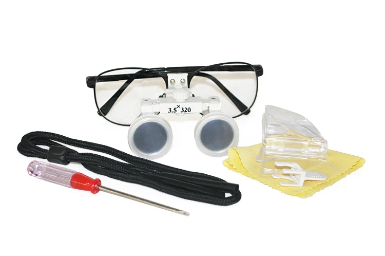 Бинокулярные лупы 3.5X 320 мм оптическое стекло лупа с черный чехол для переноски |