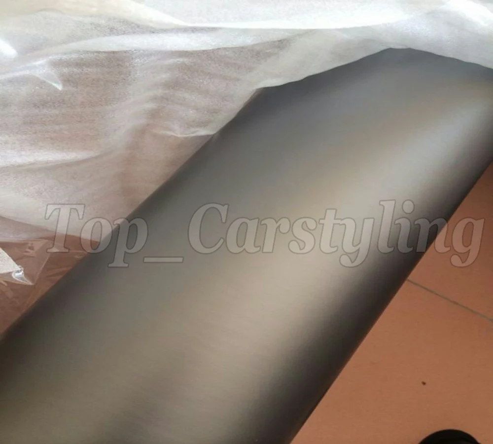 1 5X5 м/рулон Высококачественная матовая серая виниловая пленка рулон