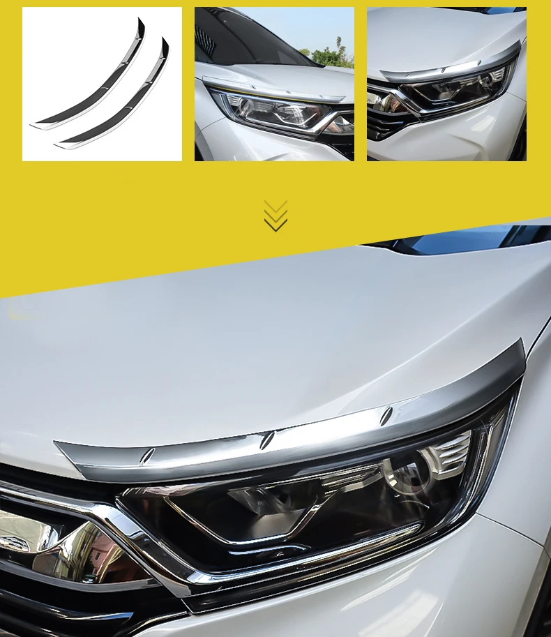 Для Honda CRV CR V 2017 2018 ABS Chrome передсветильник фара Накладка для бровей декоративная