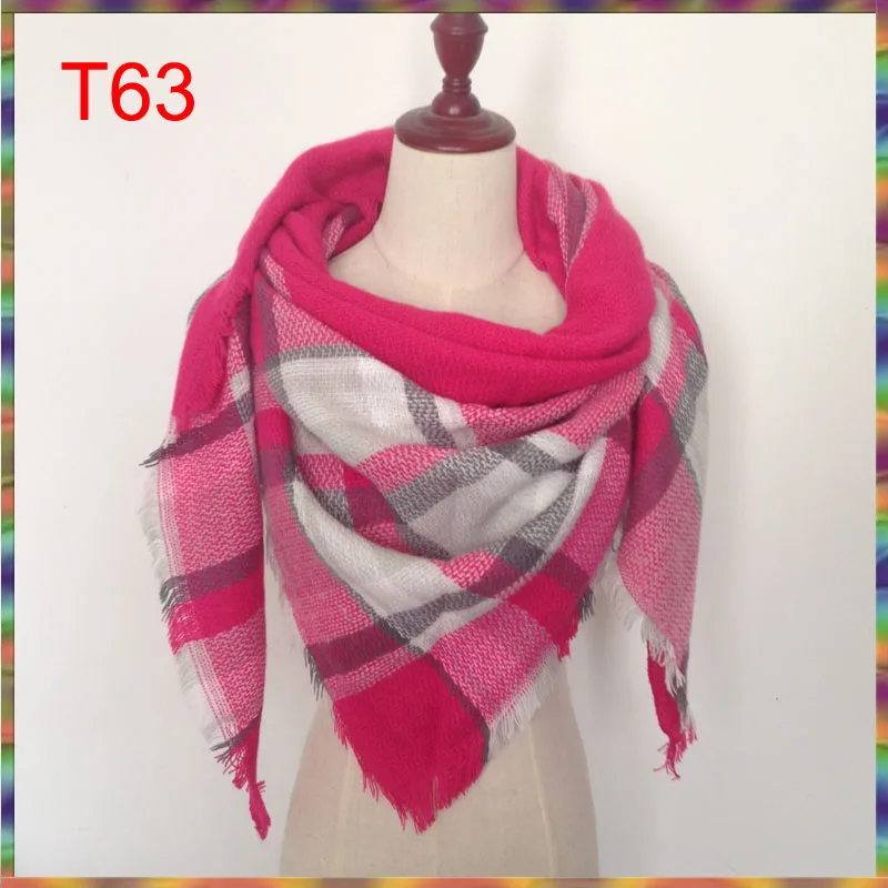 Женский шарф Високого качества в тартановую клетку, треугольная стола, уютное одеяло в клетку, оверсайз оберег, платье зимой.
