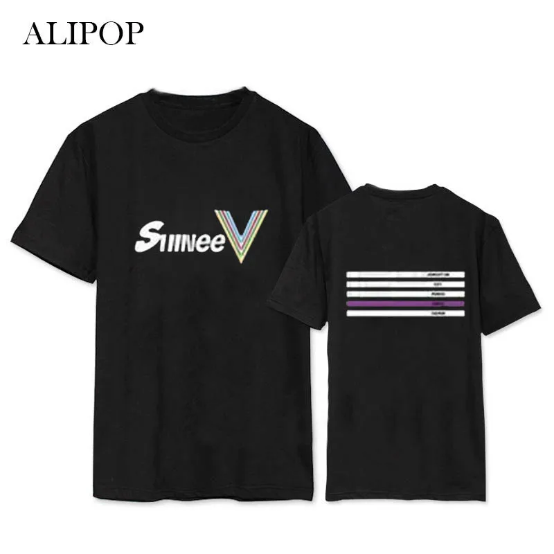 Футболка Youpop SHINee FIVE MINHO TAEMIN KEY Album повседневная хлопковая одежда для K POP футболка с