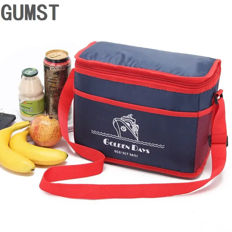 

8L cooler bag insulated thermal picnic lunch box can holder ice pack thermo insulation shoulder bag cool meal drinks carrier bag