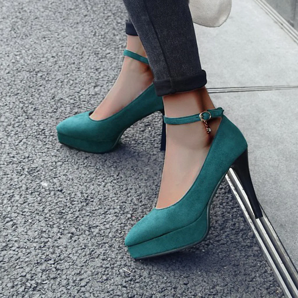 Босоножки на очень высоком каблуке и платформе женские туфли с открытым носком