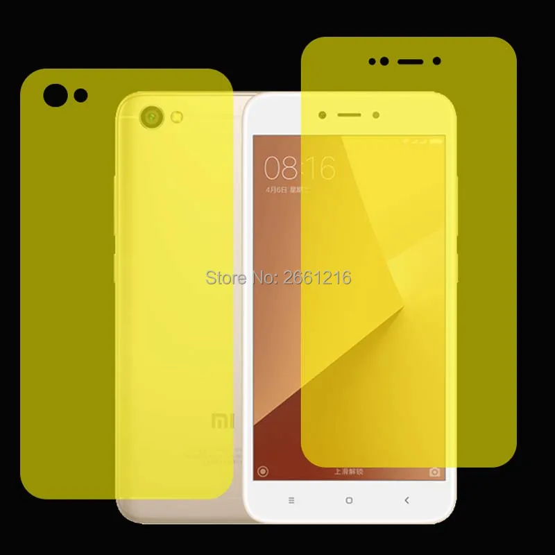 Для Xiaomi Redmi Note 5A Prime Y1 Lite 2 шт. = передняя + задняя тонкая полноэкранная мягкая пленка