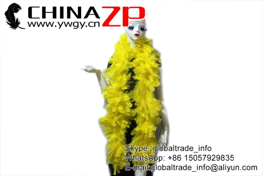 Chinazp Feathers Заводская розничная продажа Премиум ручной работы 2 ярдов желтый Chandelle