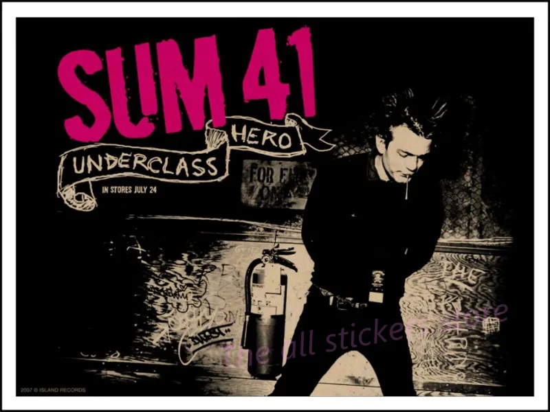 Винтаж плакат. Sum 41 ретро крафт плакат со скалой живопись Музыка группа бар ресторан студенческое общежитие наклейки на стену/6037 - Цвет: 16