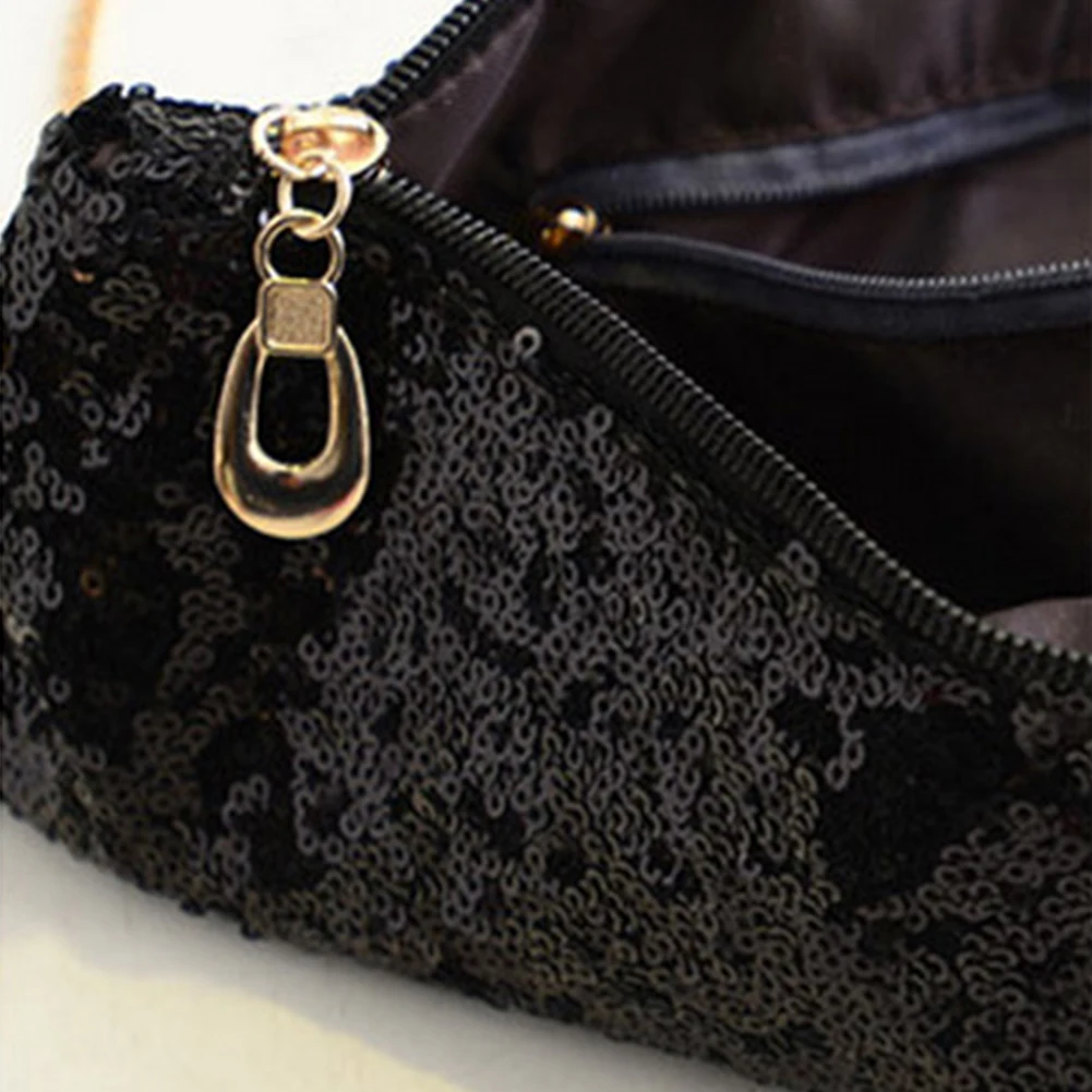 Женская Блестящая сумка через плечо вместительная модная Клубная вечерняя