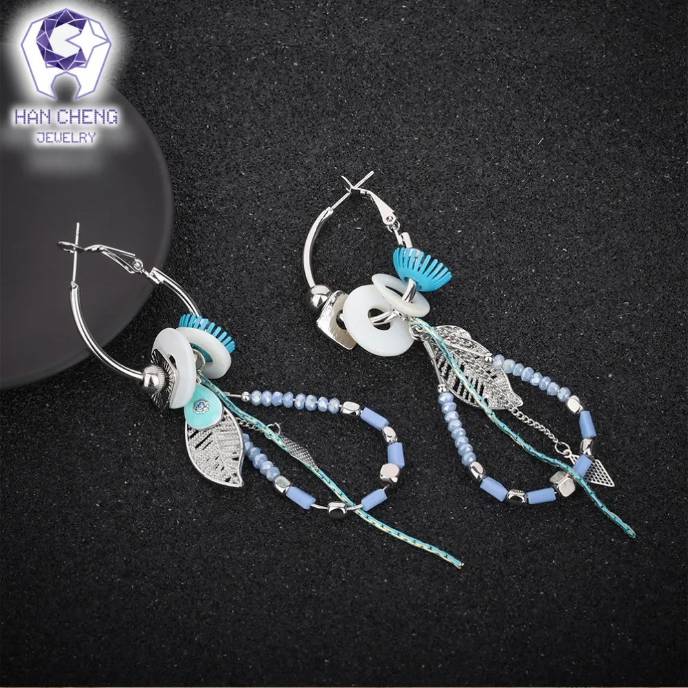 HanCheng новые очаровательные богемные Висячие длинные водяная капля серьги для
