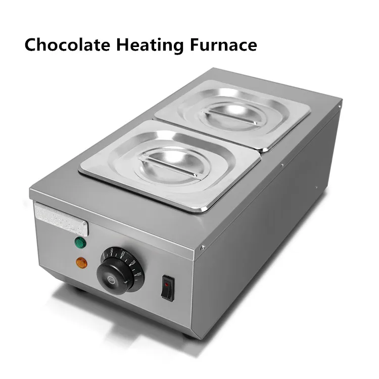 

double pan Professional stainless steel commercial chocolate efficient melting furnace 2Trays chocolate heating oven