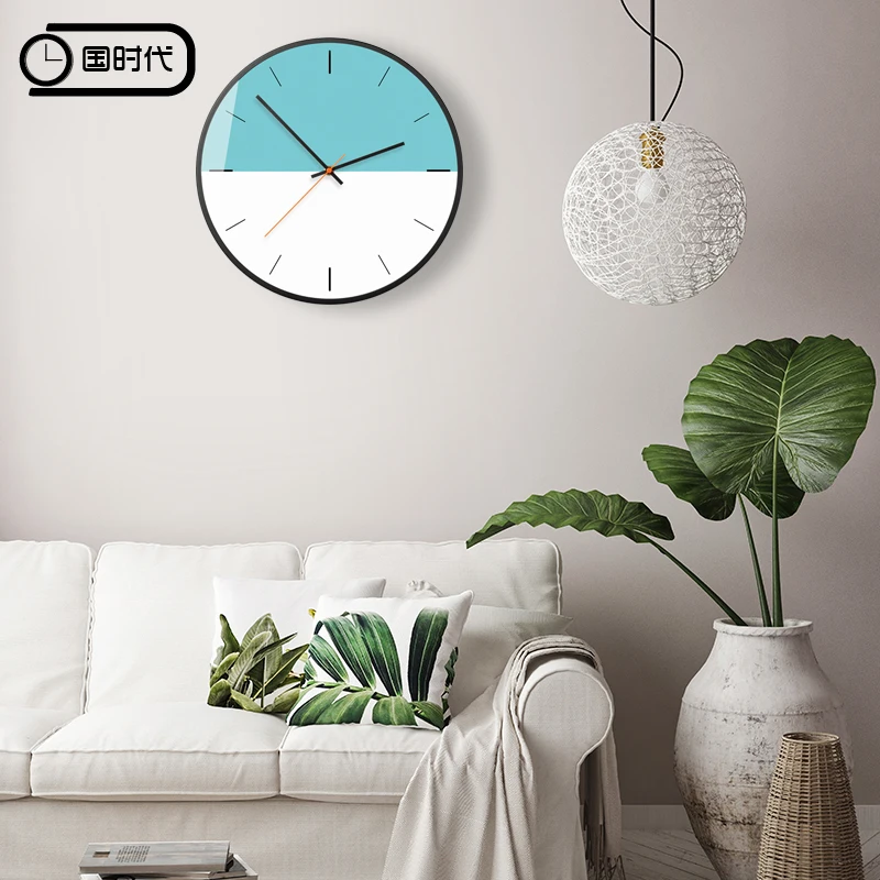 Дизайн настенные часы креативные металлические круговые часы mute scan fashion Nordic style art creation дизайнерские recommendedO241