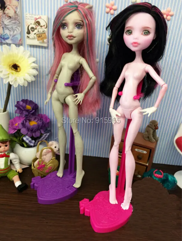Оптовая продажа 10 шт./лот розовый фиолетовый синий Новый стенд для кукол Monster High