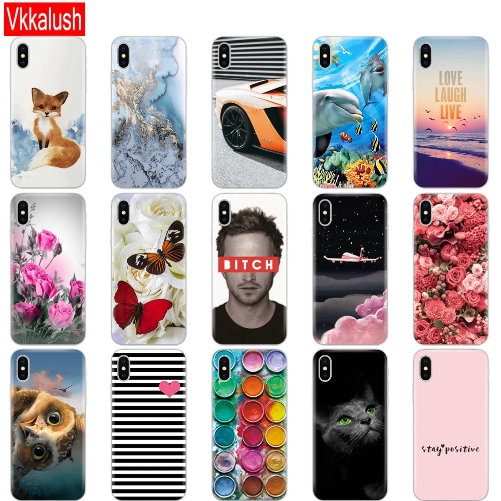 Мягкий силиконовый чехол для телефона iphone X XS XR xs max coque etui бампер задняя крышка