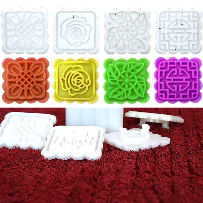 DIY ручной прессованный лунный торт форма для кухни кондитерский Mooncake 5 шт